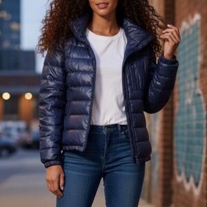 J.Crew Lightweight Waterfowl Feather Down Duvet Packable Quilted Puffer Jacket